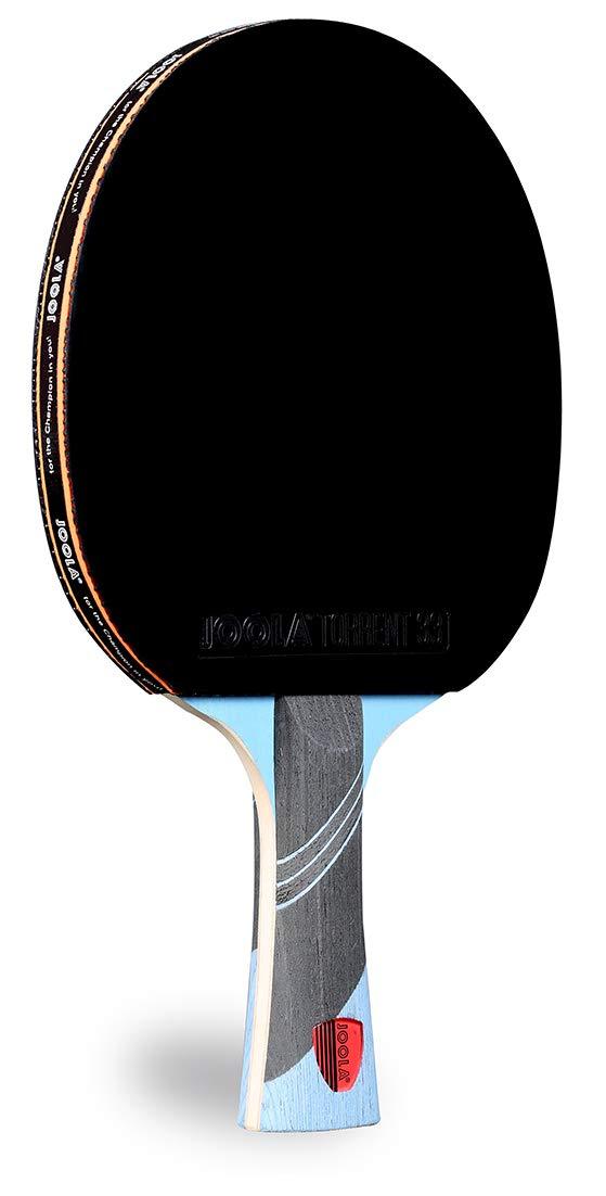 JOOLA Omega Speed - Table Tennis Racket for Advanced Training with Flared Handle - Tournament Level Ping Pong Paddle with Torrent 33 Table Tennis Rubber- Designed for Speed Light Blue - BeesActive Australia