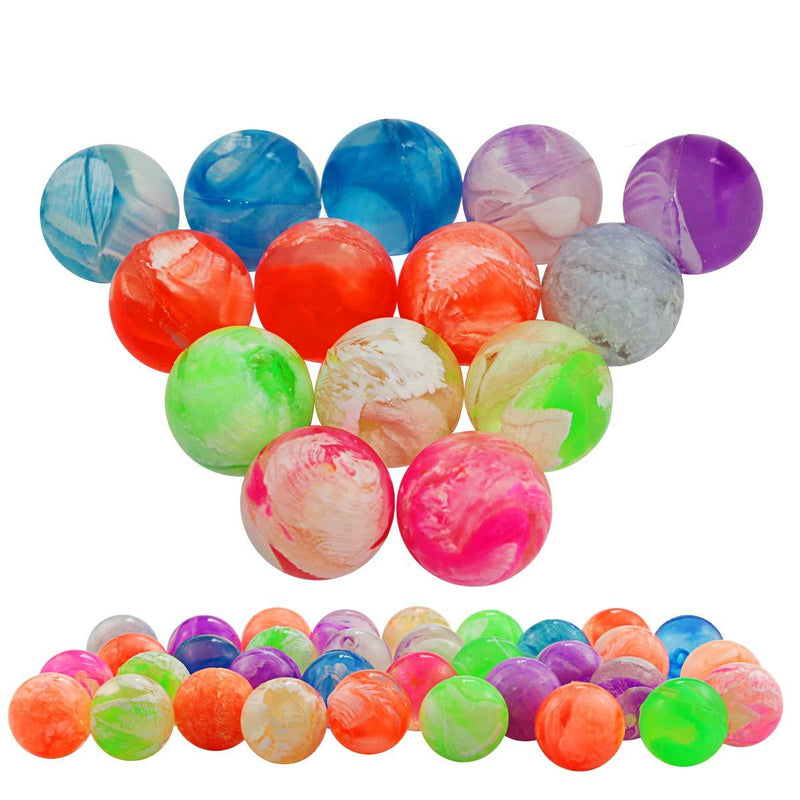 [AUSTRALIA] - Agreatca 100 pcs Cloud 19 mm Bouncing Balls，Mini Neon Swirl Bouncing Balls，Neon Bouncing Balls Bulk Kit for Kids, Rubber Swirl Bouncing Balls 