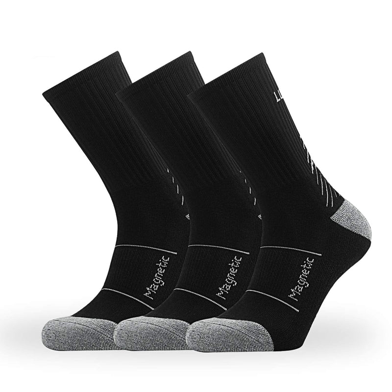 ADLU Cushioned Athletic Crew Hiking Socks for Men & Women, Sports Socks - 2pairs Black/Grey - BeesActive Australia