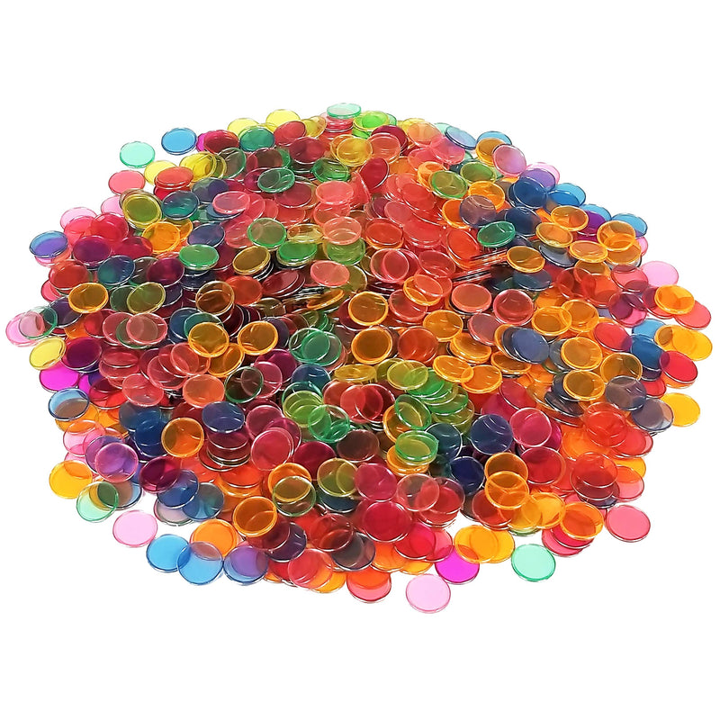 MR CHIPS Plastic Magnetic Bingo Chips - Mix Color - 1000 pcs - 3/4 Inch - Reusable Storage Bag - BeesActive Australia