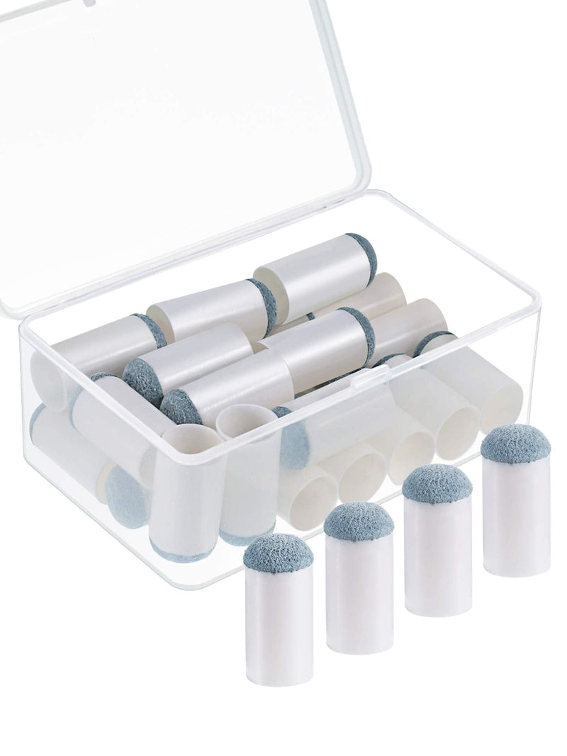 Gejoy 24 Pieces Slip On Pool Cue Tips Billiard Cue Tips Slip-on Cue Tip Replacement with Storage Box 13 mm - BeesActive Australia