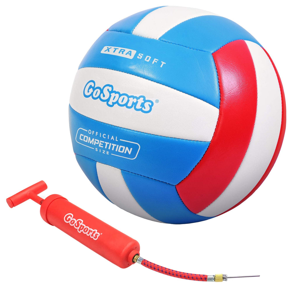 GoSports Soft Touch Recreational Volleyball - Regulation Size for Indoor or Outdoor Play - Includes Ball Pump - Choose Between Single or 6 Pack Visit the GoSports Store Single Ball - BeesActive Australia