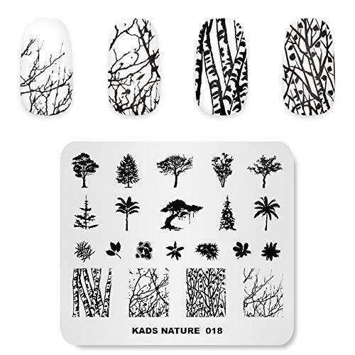 KADS Nail Stamping Plate Tree Nature Template Image Design Plates for Nail Art Decoration and DIY Nail Art (NA018) NA018 - BeesActive Australia