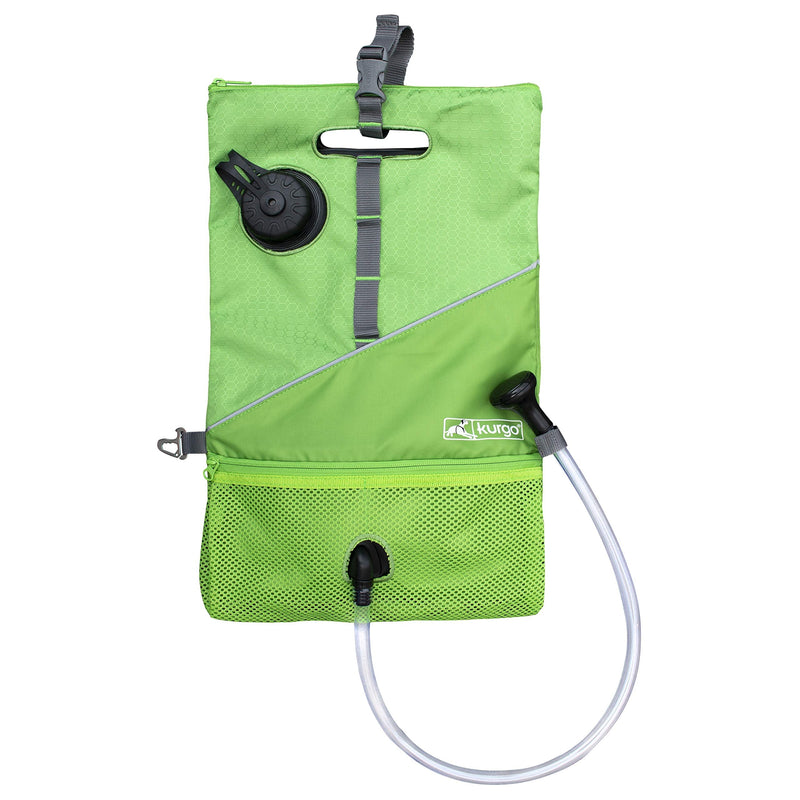 Kurgo Go Shower for Dogs, Camping Shower for Pets, Outdoor Dog Shower, Hiking, Camping, Beach Shower, Portable, Holds 6L of Water, Green - BeesActive Australia