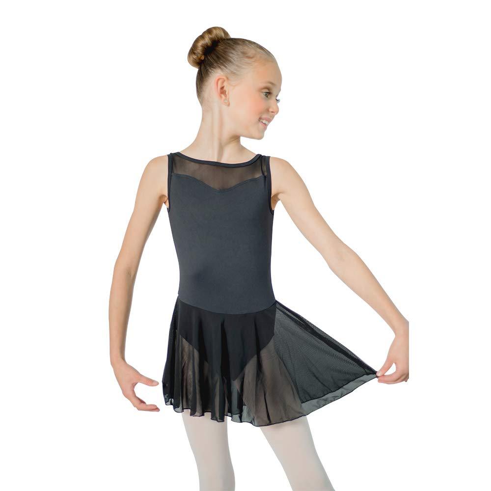 [AUSTRALIA] - HDW DANCE Kids Girls Ballet Dance Dress Tank Mesh Skirts Black Large 