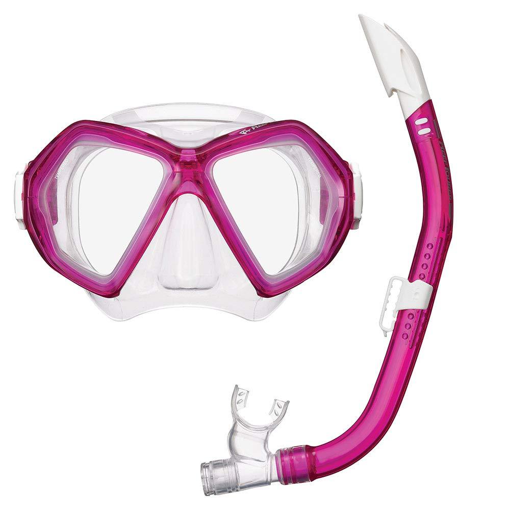 [AUSTRALIA] - Reef Tourer Adult X-Plore 2-Window Mask & Snorkel Combo Bouganvillea Pink 