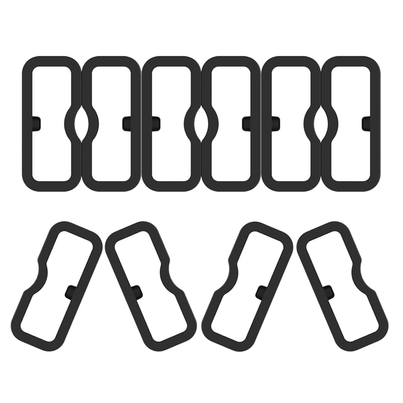 Fastener Rings Compatible with Garmin Vivosmart 3 Vivosmart 4/Vivofit 3 Vivofit 4/Vivofit Jr.3 Vivofit Jr.2 Bands Rubber Replacement Band Keeper Loop Security Holder Retainer Ring 10Black - BeesActive Australia