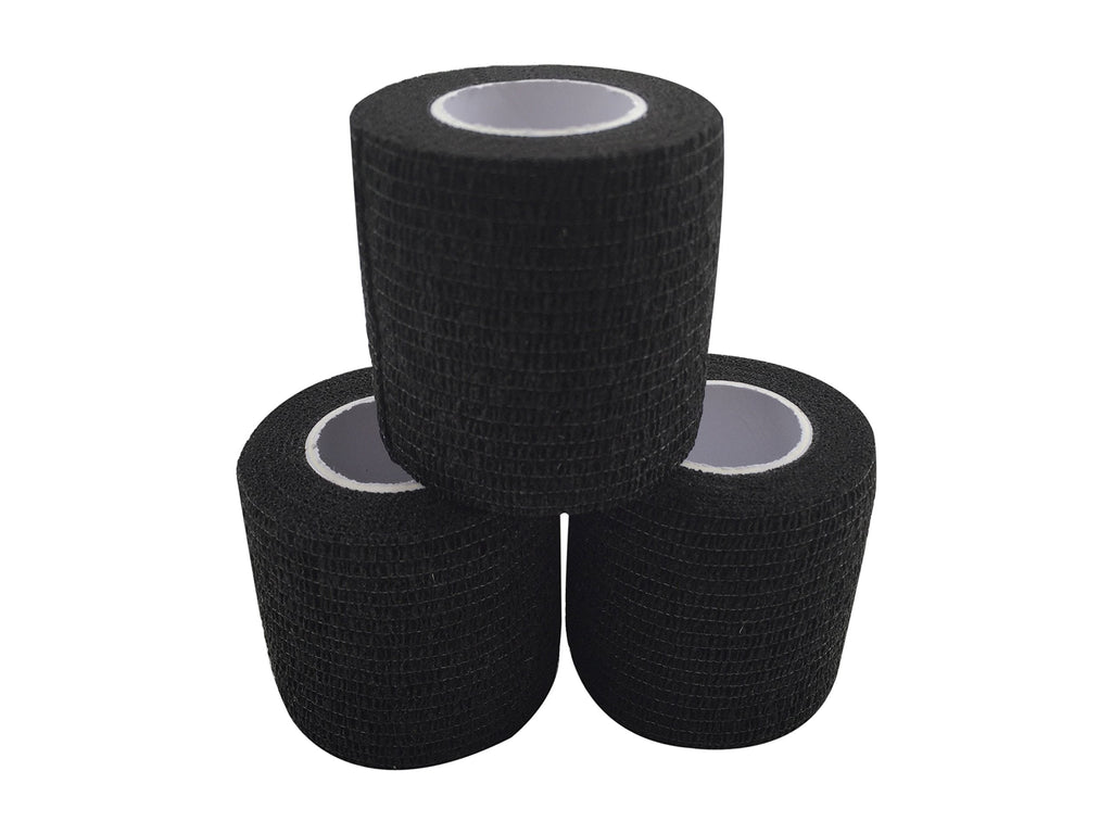 zechy Grip Tape - Hockey, Baseball, Lacrosse, Anything You Need a Better Grip on - 2 inch by 15 feet (3 Pack) Black - BeesActive Australia