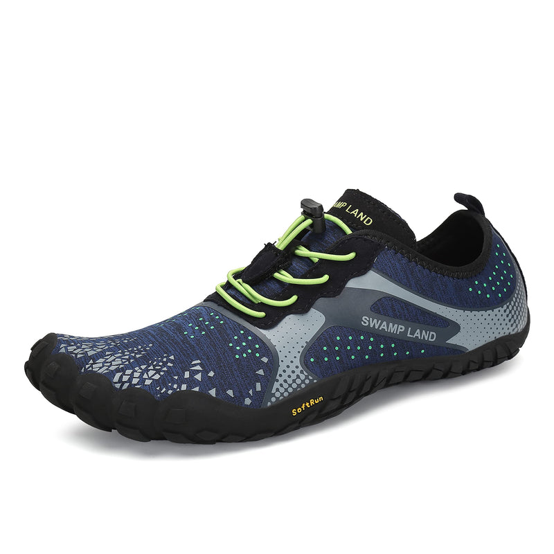 SAGUARO Mens Barefoot Minimalist Shoes Athletic Hiking Water Shoes for Aqua Swimming Trail Running 10.5 Blue - BeesActive Australia