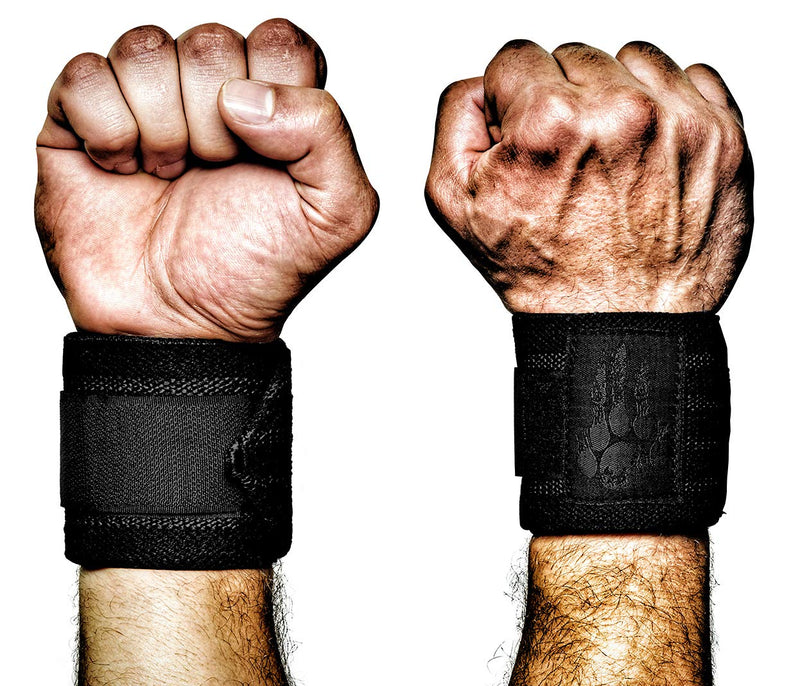MANIMAL Wrist Wraps - Superior Support, Stabilization and Style - Get 3 Years of Daily Use - Lifting Straps and Guards for Men and Women - Weightlifting, Powerlifting, Strength Training, Gym Night Stalker - BeesActive Australia