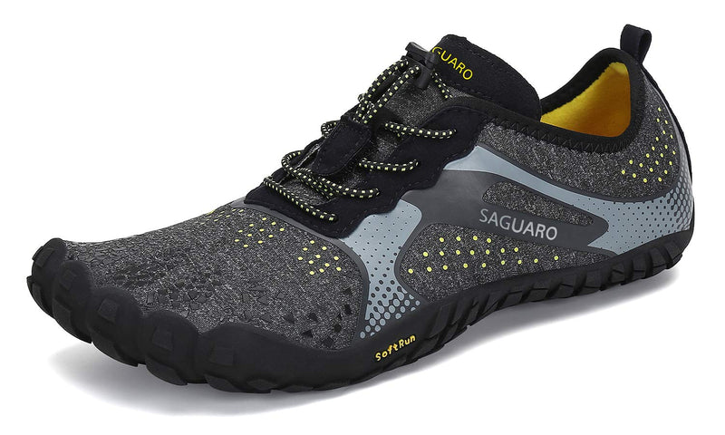 Women's Barefoot Shoes Minimalist Trail Running Shoes Walking | Wide Toe Box | Outdoor Cross Trainer | Zero Drop Sole 6.5 Bistre Black - BeesActive Australia