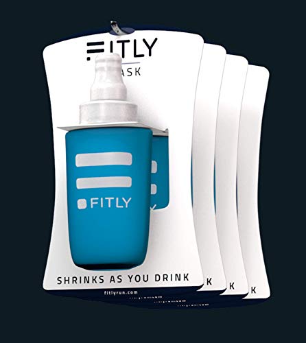 Fitly Soft Water Bottle | Shrink As You Drink Soft Flask for Hydration Pack | Folding Water Bottle Ideal for Running, Hiking, Cycling, Climbing & Rigorous Activity (5 oz - 150 ml) - BeesActive Australia