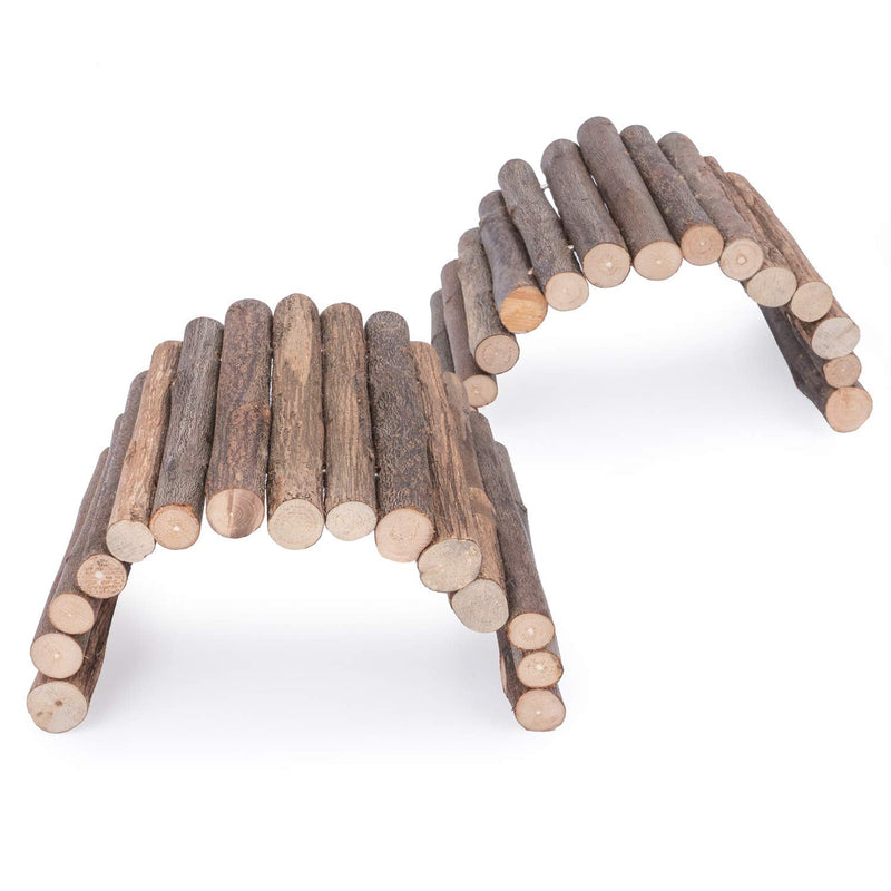 Niteangel Wooden Ladder Bridge, Hamster Mouse Rat Rodents Toy, Small Animal Chew Toy 8.4'' x 3.9'' (2 Packs) - BeesActive Australia