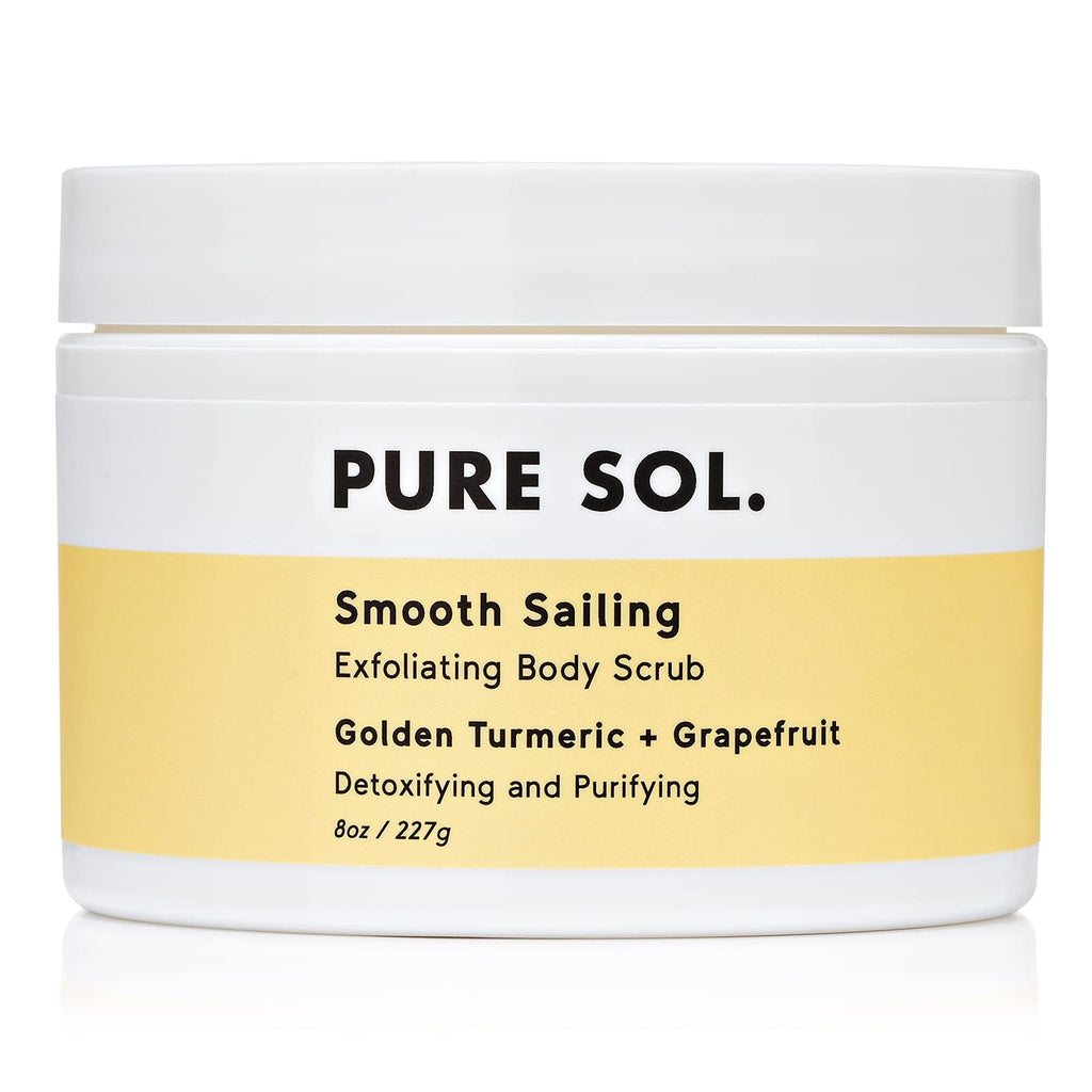 PURE SOL. Turmeric Body Scrub, Glowing, Exfoliating for Soft Healthy Skin, Exfoliated Dry DeHydrated Dead Skin, Improves Skin Texture - BeesActive Australia