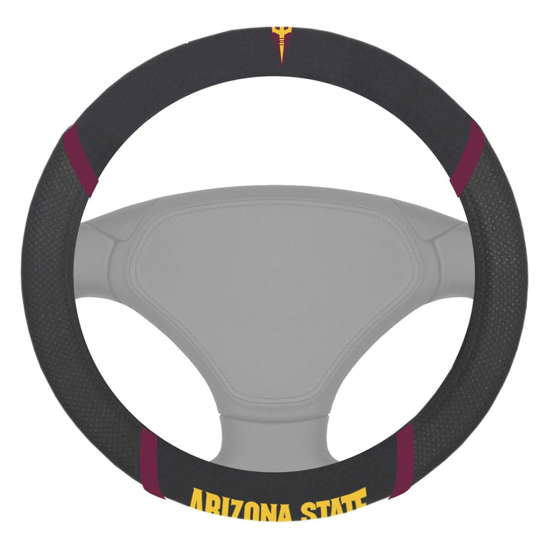 FANMATS NCAA Unisex-Adult Steering Wheel Cover Arizona State Sun Devils One Sized Team Colors - BeesActive Australia