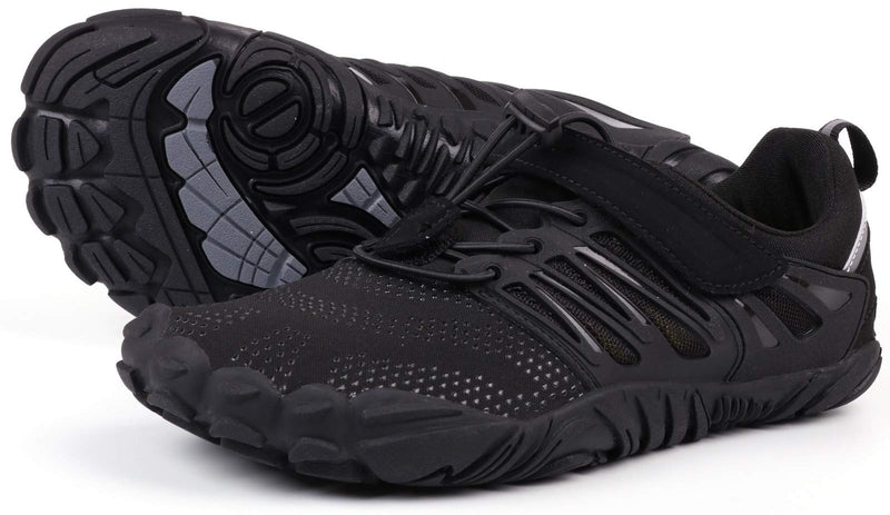 Joomra Women's Minimalist Trail Running Barefoot Shoes | Wide Toe Box | Zero Drop 8.5 All Black - BeesActive Australia
