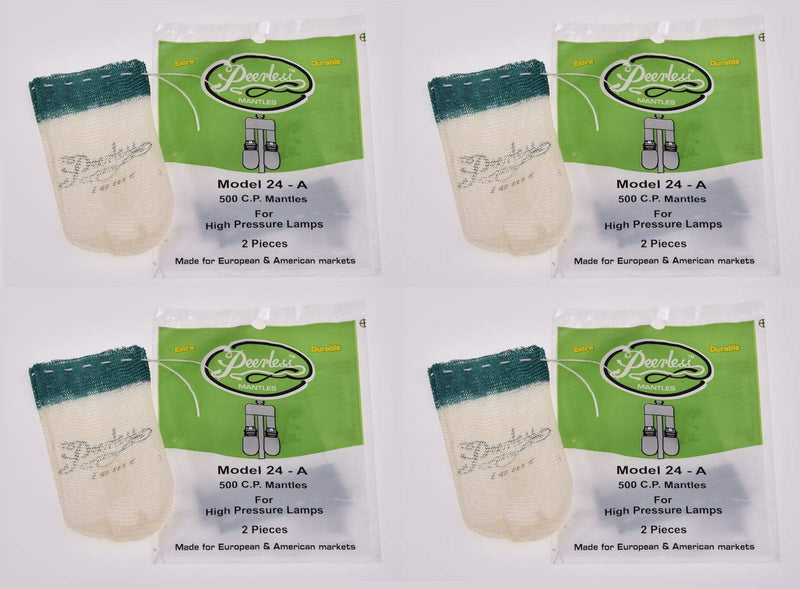 Peerless 24-A Mantles 4 Packs of 2 mantles (8 Mantles) 500 C.P. / 999 or 99 Style Mantles - BeesActive Australia