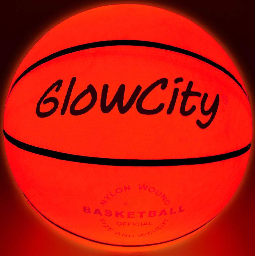 GlowCity LED Light-Up Basketball – Size 5, 27.5 inch, Ideal for Youth & Pre-Teen Night Games – Impact Activated Glow-in-The-Dark Fun, Nylon Wound Durability, Batteries Included - BeesActive Australia