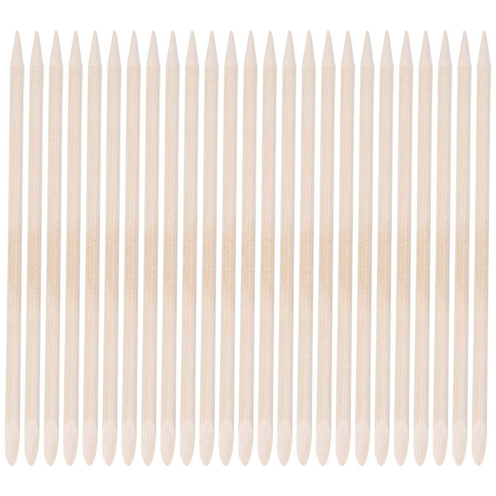 Lurrose 50Pcs Orange Wood Sticks Cuticle Pusher Dead Skin Remover Nail Art Manicure Pedicure Cleaning Sticks - BeesActive Australia