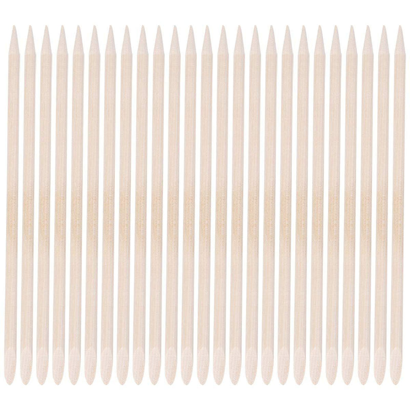 Lurrose 50Pcs Orange Wood Sticks Cuticle Pusher Dead Skin Remover Nail Art Manicure Pedicure Cleaning Sticks - BeesActive Australia