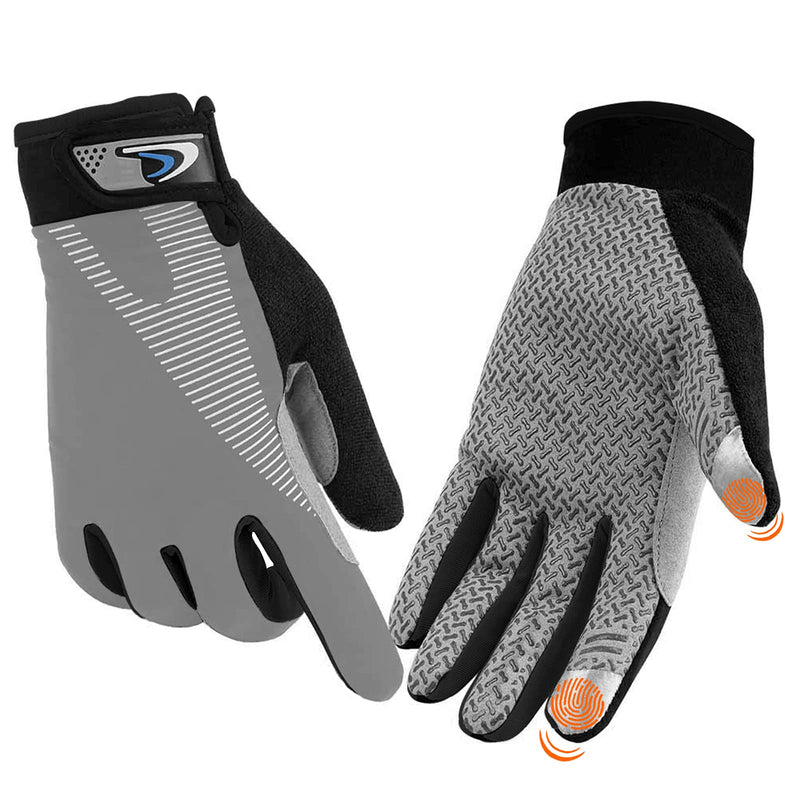 FUDOSAN Cycling Gloves Touchscreen Ultimate Frisbee Gloves Non-Slip Flexible Thin Workout Gloves Grey Small - BeesActive Australia