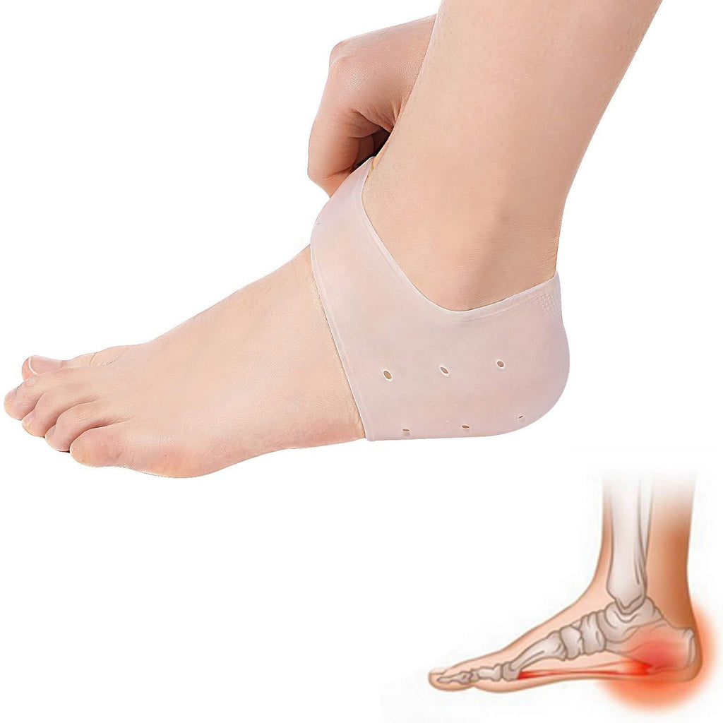 Gel Heel Socks - Delaman Silicone Moisturizing Gel Heel Protect Socks, Pain Relief, for Dry Cracked Foot (Color : Clear) - BeesActive Australia