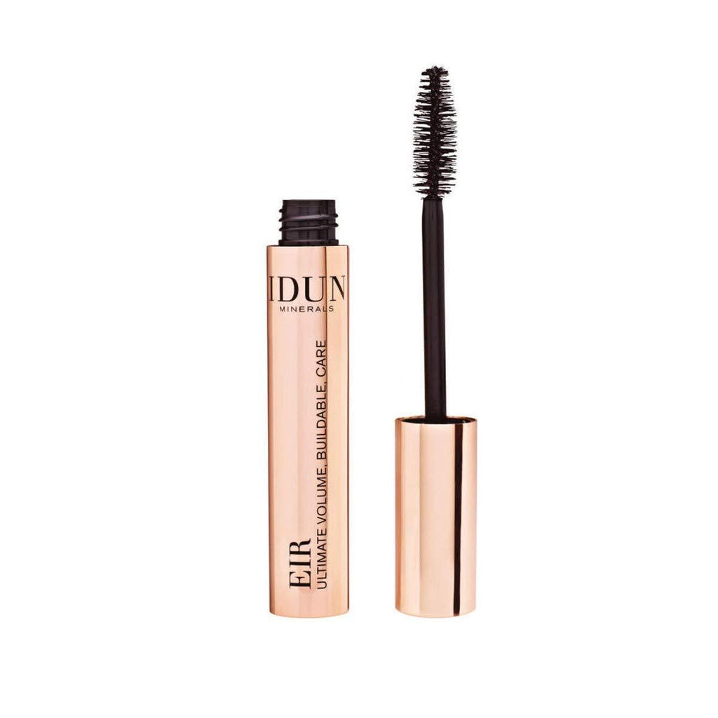 IDUN Minerals - EIR Volume Buildable Mascara - Boost Lashes, Without Smudging and Clumping, Safe for Sensitive Eyes - Cruelty Free, 100% Vegan Makeup - 005 Black, 0.27 fl oz Tube - BeesActive Australia