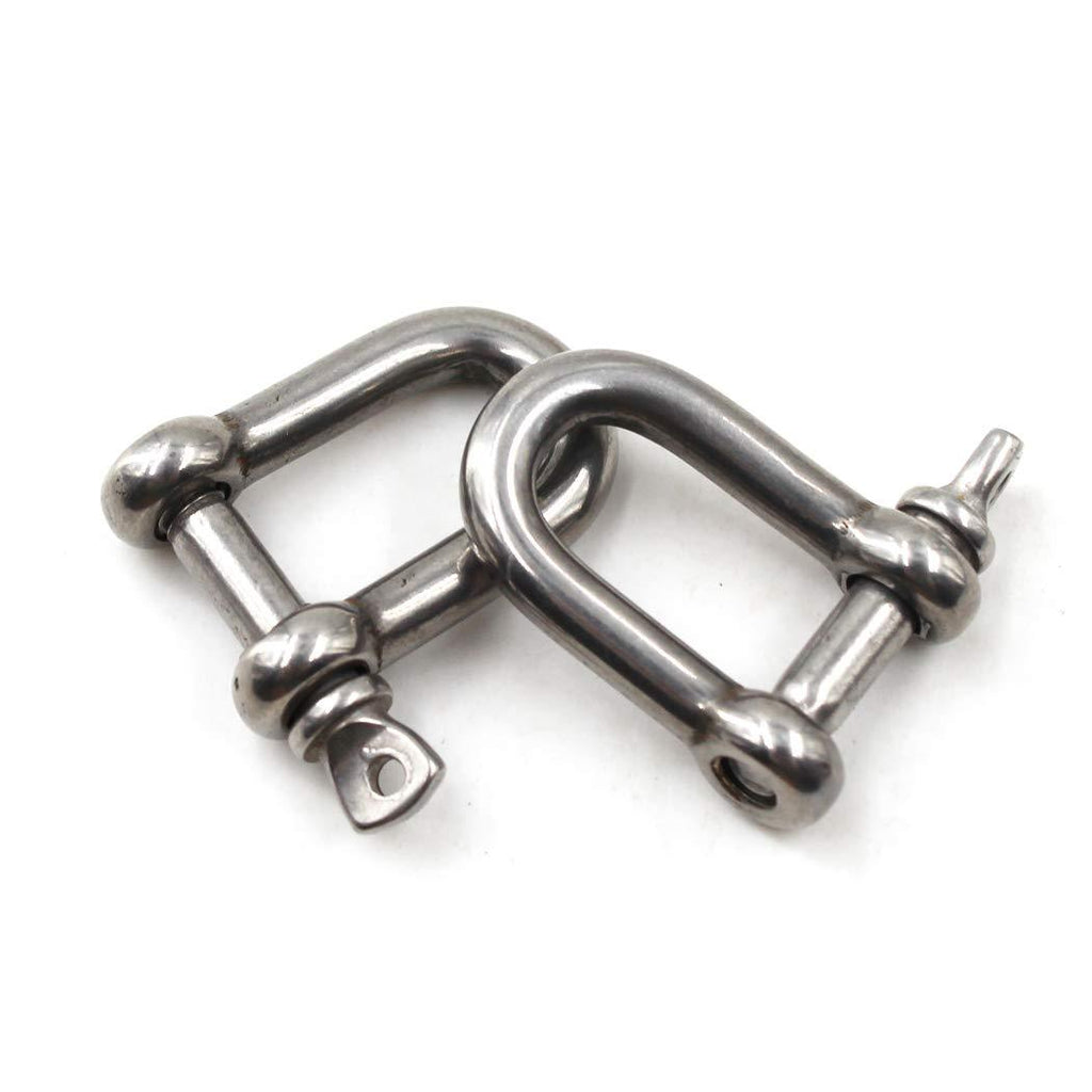 [AUSTRALIA] - Flomore D Ring Shackle Boat Anchor Shackle 304 Stainless Steel Chain Shackle Screw Pin Bow Shackle M10 