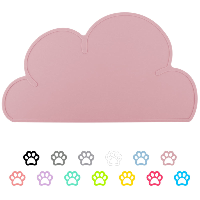 DesignSter Lucky Pet Food Tray – Top Grade Cloud Silicone Feeding Mat Pad Anti-Slip Waterproof Dog Cat Bowl Placemat Lilac - BeesActive Australia