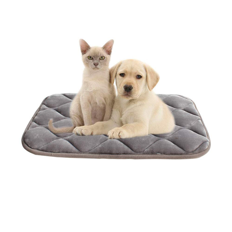 Furrybaby Dog Bed Mat Soft Crate Mat with Anti-Slip Bottom Machine Washable Pet Mattress for Dog Sleeping 24 Inch (Pack of 1) Sliver Grey Mat - BeesActive Australia