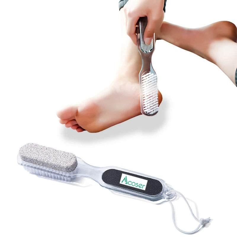 Foot Brush Pumice Stone Rasp File Exfoliating Pedicure Tool 4 in 1 Multi-functional Foot Scrubber - Foot File Pedicure Tools - BeesActive Australia