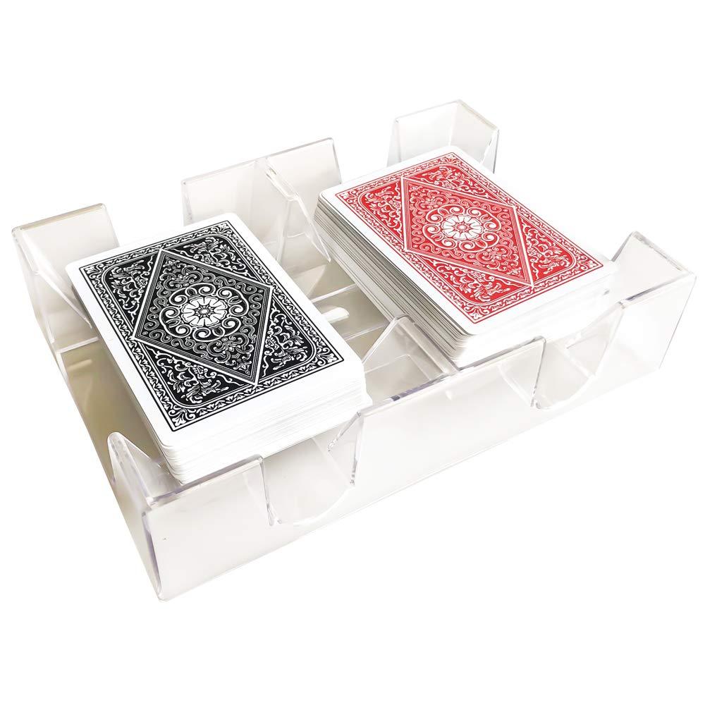 [AUSTRALIA] - YH Poker Yuanhe Clear 2 Deck Canasta Playing Card Tray 