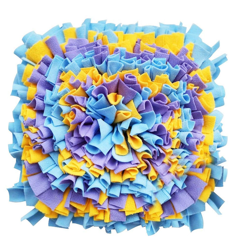 LIVEKEY Pet Snuffle Mat for Dogs, Dog Feeding Mat, Nosework Training Mats for Foraging Instinct Interactive Puzzle Toys Yellow&Blue&Purple - BeesActive Australia