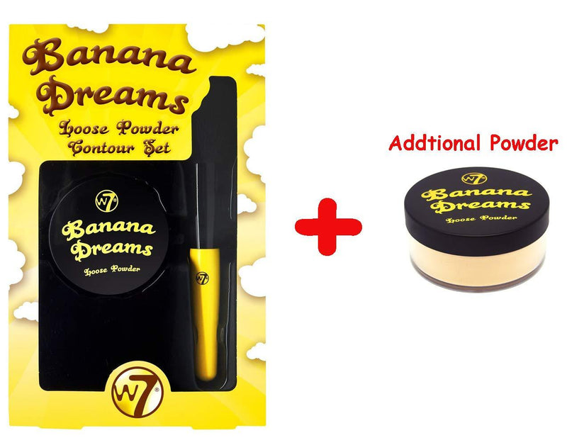 W7 Banana Dreams Loose Face Powder SET [Two Powders and One Brush] - BeesActive Australia