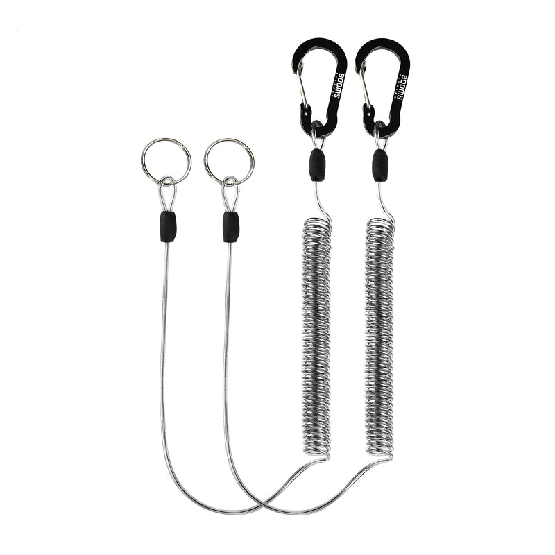Booms Fishing T01 Coiled Lanyards for Fishing Rods and Fly Fishing Nets 2pcs - BeesActive Australia