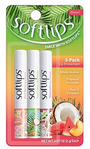 Softlips Limited Edition Tropical Flavors Set: Peach Passion, Tropical Coconut, Watermelon (3 Sticks) - BeesActive Australia