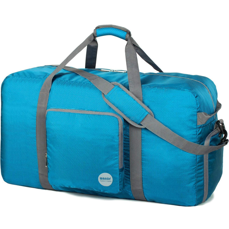 Foldable Duffle Bag 24" 28" 32" 36" 60L 80L 100L 120L for Travel Gym Sports Lightweight Luggage Duffel By WANDF Blue 24 inches (60 Liter) - BeesActive Australia