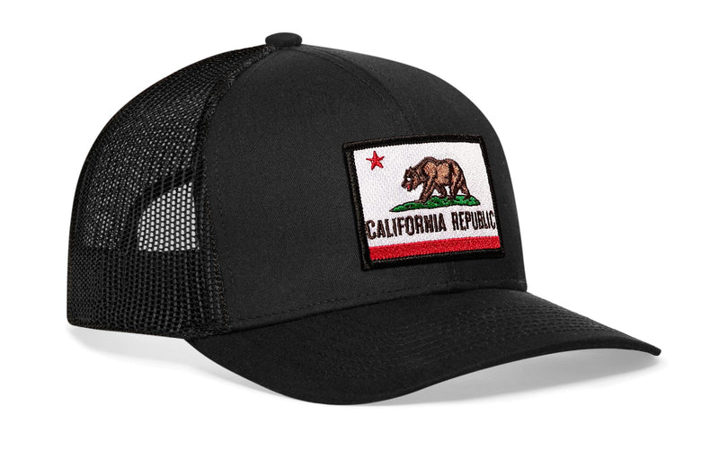 HAKA State Flag Series Trucker Hat for Men & Women, Adjustable Baseball Hat, Golf Hat Snapback California - Black - BeesActive Australia