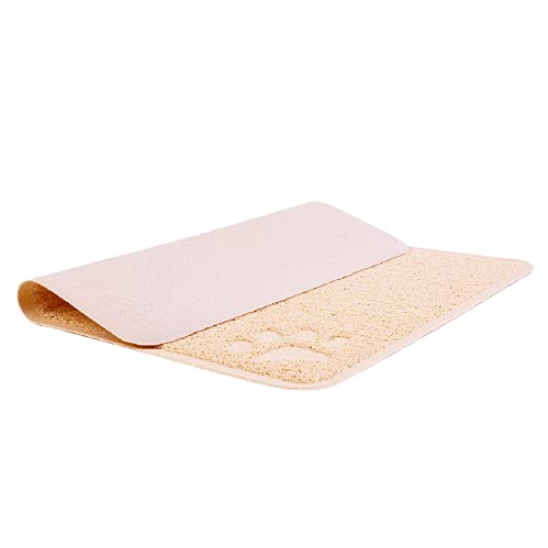 Miaustore Silicone Pet Fountain Mat and Cat Food Mat. Waterproof and Scratchproof Pet Placemat to Keep Food and Water Off The Floor. for Cats and Small Dogs. - Cream - BeesActive Australia