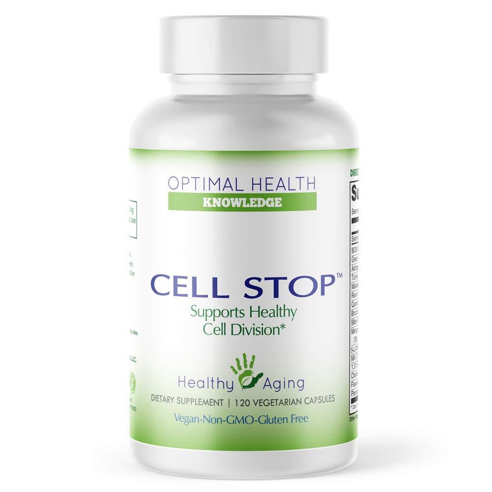 Cell Stop, Powerful Cell Division Support, Propriety Blend of Natural Ingredients Including Reishi Mushroom, Turkey Tail Mushroom, Beta Glucan, Selenium, and Others - 120 Veggie Capsules - BeesActive Australia