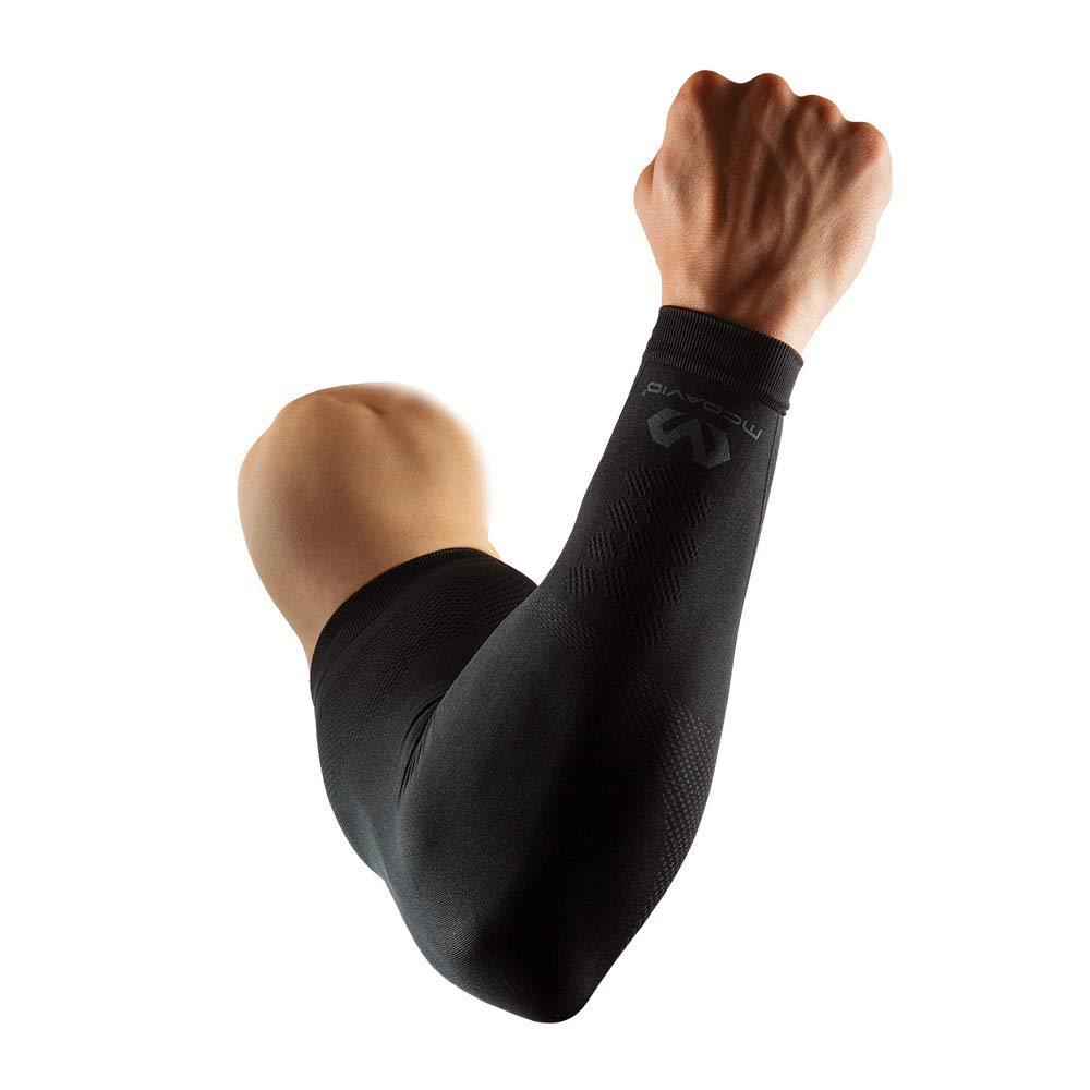 [AUSTRALIA] - McDavid Elite Compression Arm Sleeve (Single Sleeve). Shooter Arm for Basketball and Other Sports. Men and Women. Black or White Small 