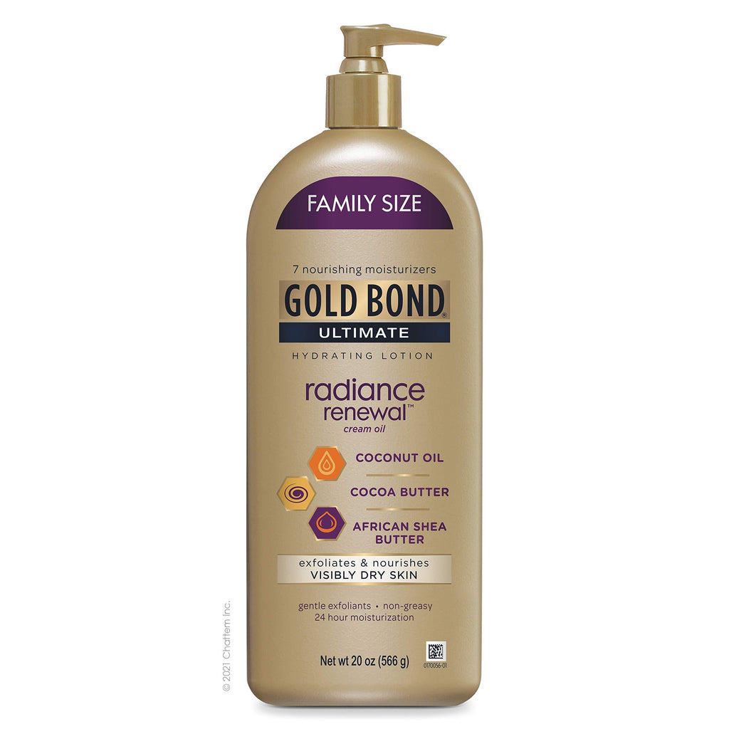 Gold Bond Radiance Renewal Hydrating Lotion for Visibly Dry Skin, Family Size, Brown, Shea Butter, 20 Oz. - BeesActive Australia