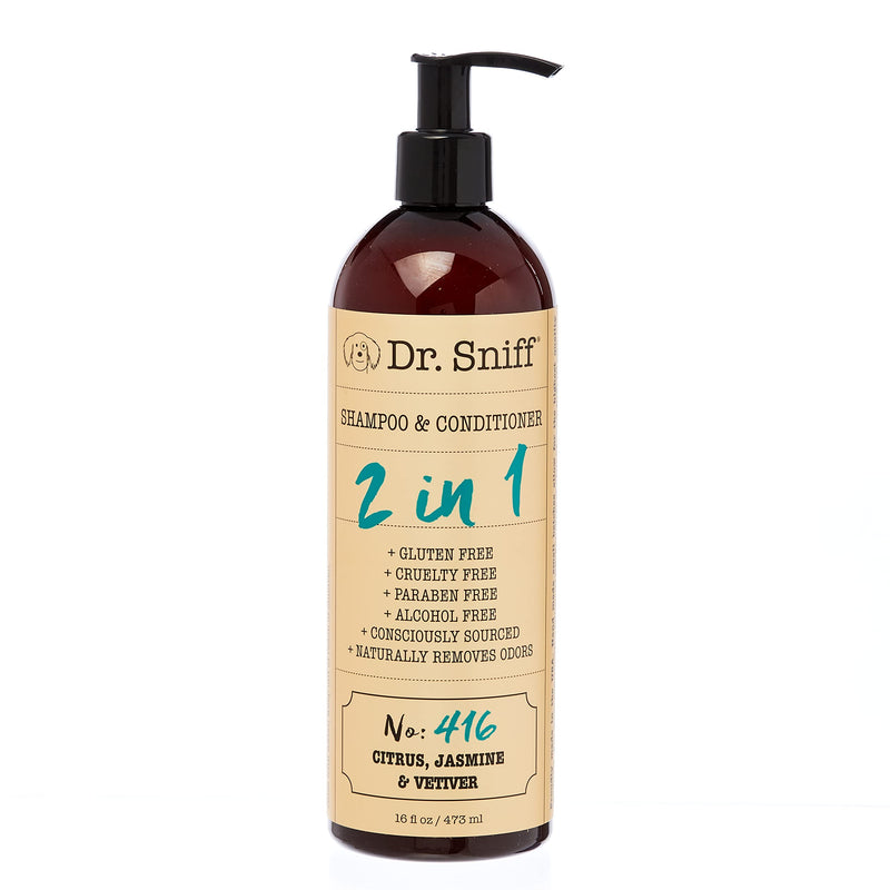 2-in-1 Dog Shampoo & Conditioner by Dr. Sniff | Small Batch & Made by Hand in the USA with Organic Ingredients | Cruelty-Free, Paraben-Free, & SLS-Free | 16oz Bright Pup - BeesActive Australia