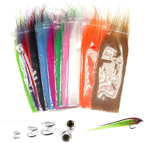 Greatfishing 13packs Mix Color Long Fiber Fly Tying Materials Streamer Fly Tying Material - BeesActive Australia