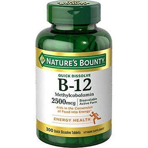 Nature's Bounty B-12 2500 mcg,Methylcobalamin - Bioavailable Active Form, Quick Dissolve Tablets - BeesActive Australia