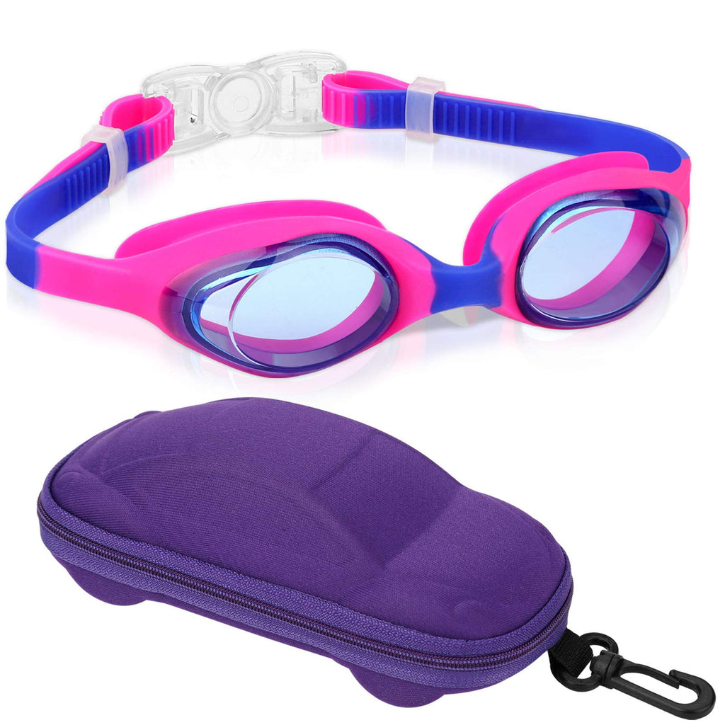 Careula Kids Swim Goggles, Swimming Goggles for Boys Girls Kid Toddlers Age 2-10 Blue/Fuchsia - BeesActive Australia