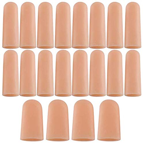 Gel Finger Support Protector Gloves, Gel Finger Cots/Covers - Different Sizes Silicone Fingertips for Hands Cracking, Eczema Skin (20pcs) 20 Count (Pack of 1) - BeesActive Australia
