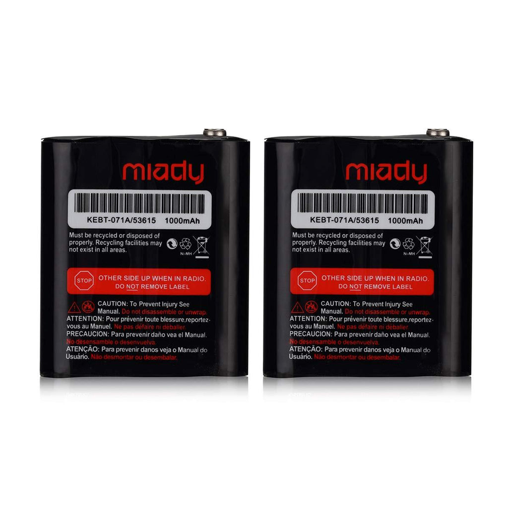 [AUSTRALIA] - Miady Pack of 2 Two-Way Radio Rechargeable Batteries 3.6V 1000mAh for Talkabout Motorola 53615 KEBT-071A KEBT-071-B KEBT-071-C KEBT-071-D 2 pack 