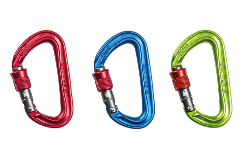 Ocun Hawk Carabiner with Screw Lock, 3-Pack for Rock Climbing, Multipitching and Belaying - BeesActive Australia