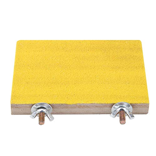 Bird Perch Stand Platform Durable Paw Grinding Clean Board Practical Pets Cage Accessories Stands Exercise Toy for Parrots Yellow - BeesActive Australia